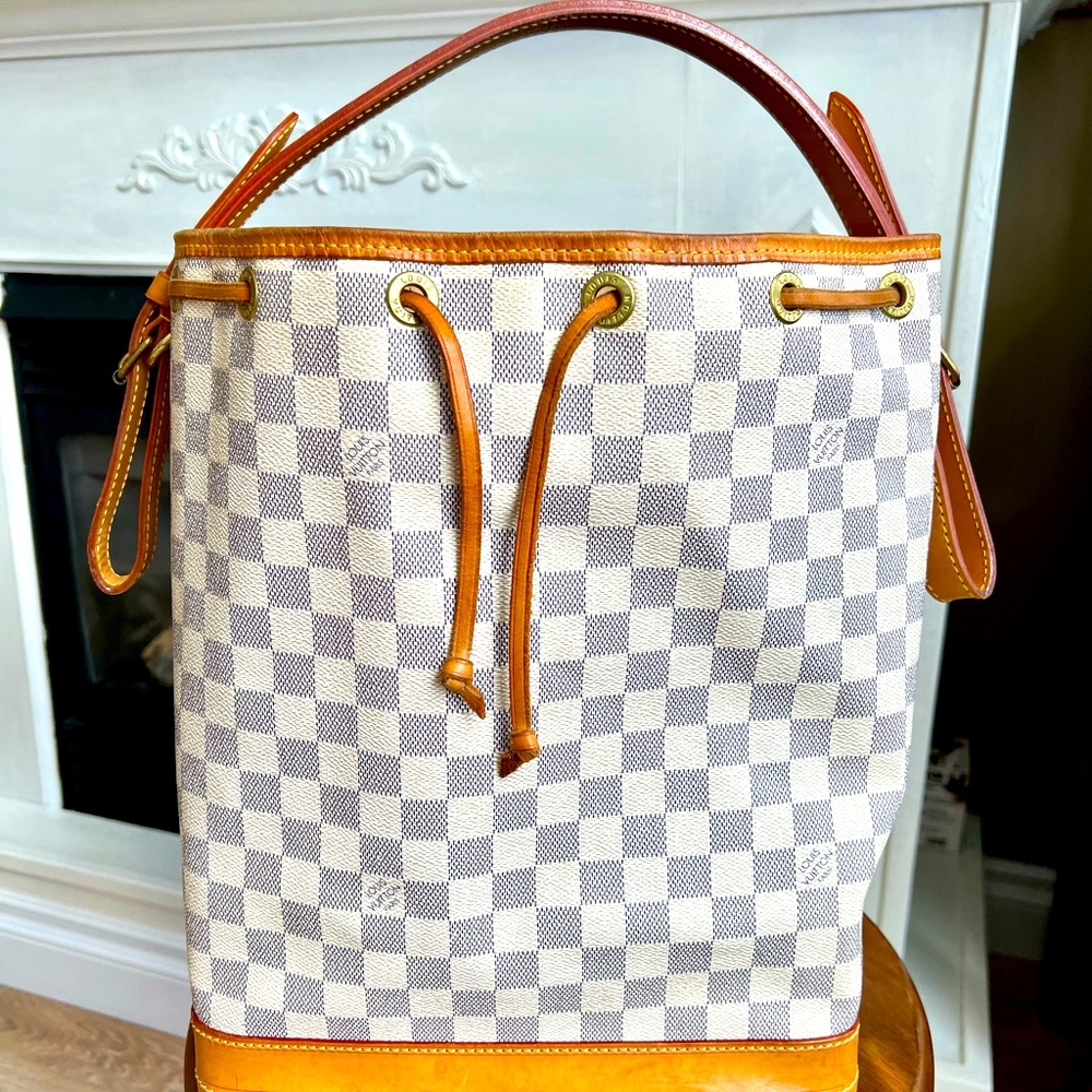 Authentic Louis Vuitton Noé GM in damier azur